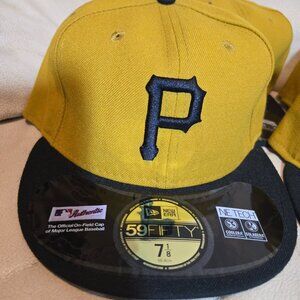 MLB Pittsburgh Pirates P 59FIFTY Men's Fitted New Era Hat Cap Yellow ALL SIZES